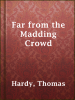Book Cover for "Far from the Madding Crowd"