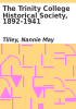 Book cover for "The Trinity college historical society, 1892-1941".