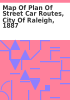 Book cover for "Map of plan of street car routes, city of Raleigh, 1887".