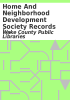 Book cover for "Home and Neighborhood Development Society Records".