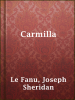 Book Cover for "Carmilla"