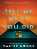 Book Cover for "Tell Me What You Did"