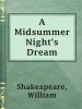 Book Cover for "A Midsummer Night's Dream"