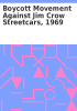 Book cover for "Boycott Movement Against Jim Crow Streetcars, 1969".